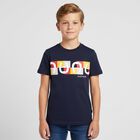 Boys Navy Blue Logo T-Shirt, 2, hi-res