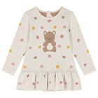 Baby Girls Beige Knitted Dress Set, 1, hi-res