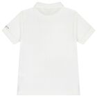 Boys White Logo Polo Shirt, 2, hi-res