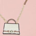 Girls Pink Faux Fur Bag Logo Dress, 3, hi-res
