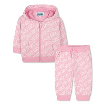 Younger Girls Pink Logo Tracksuit