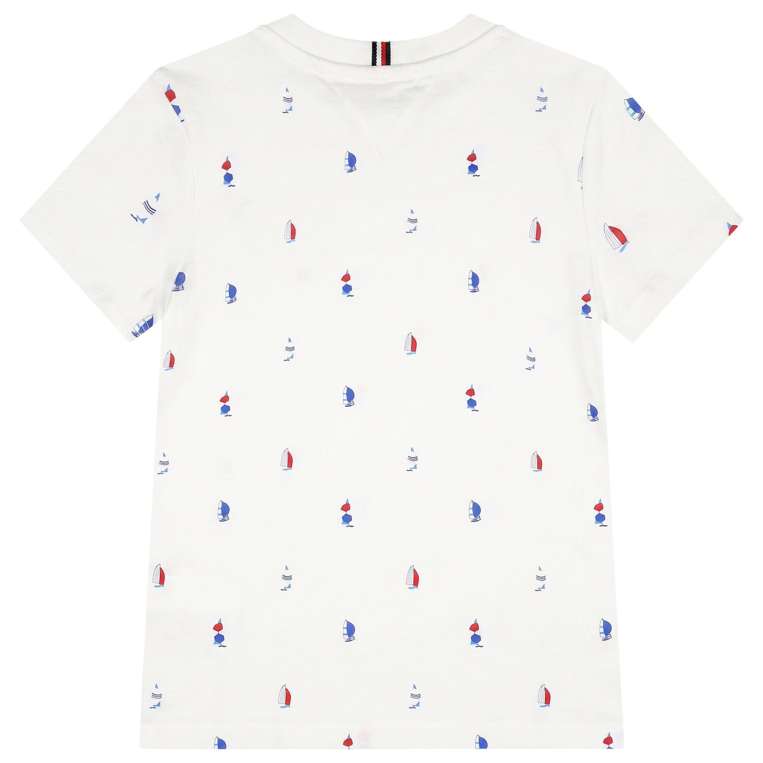 Boys White Sailboat Logo T-Shirt, 2, hi-res