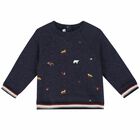 Baby Boys Navy Animals Tracksuit, 1, hi-res