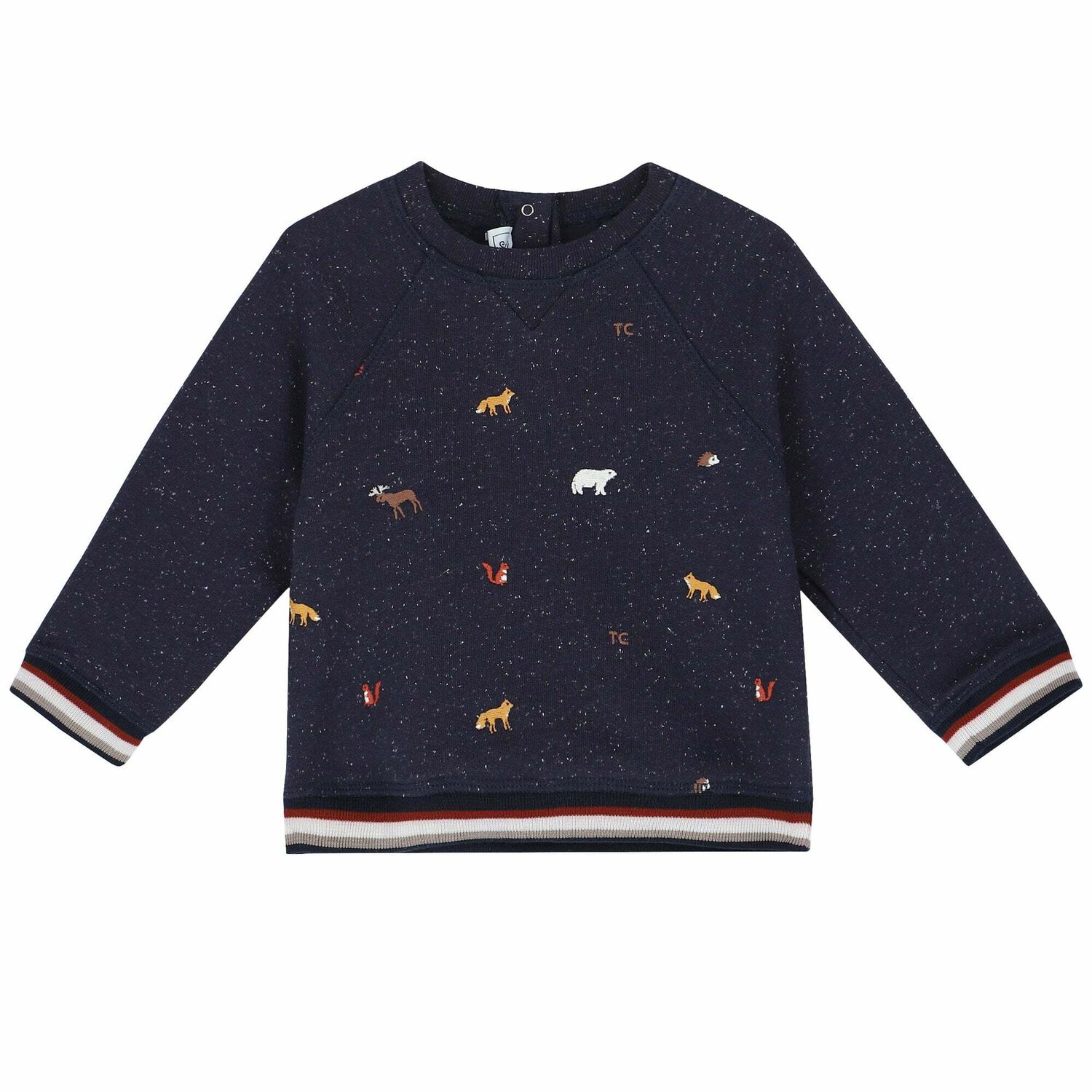 Baby Boys Navy Animals Tracksuit, 1, hi-res
