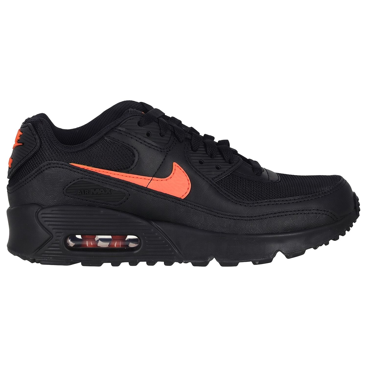 Black Nike Air Max 90 Trainers , 1, hi-res