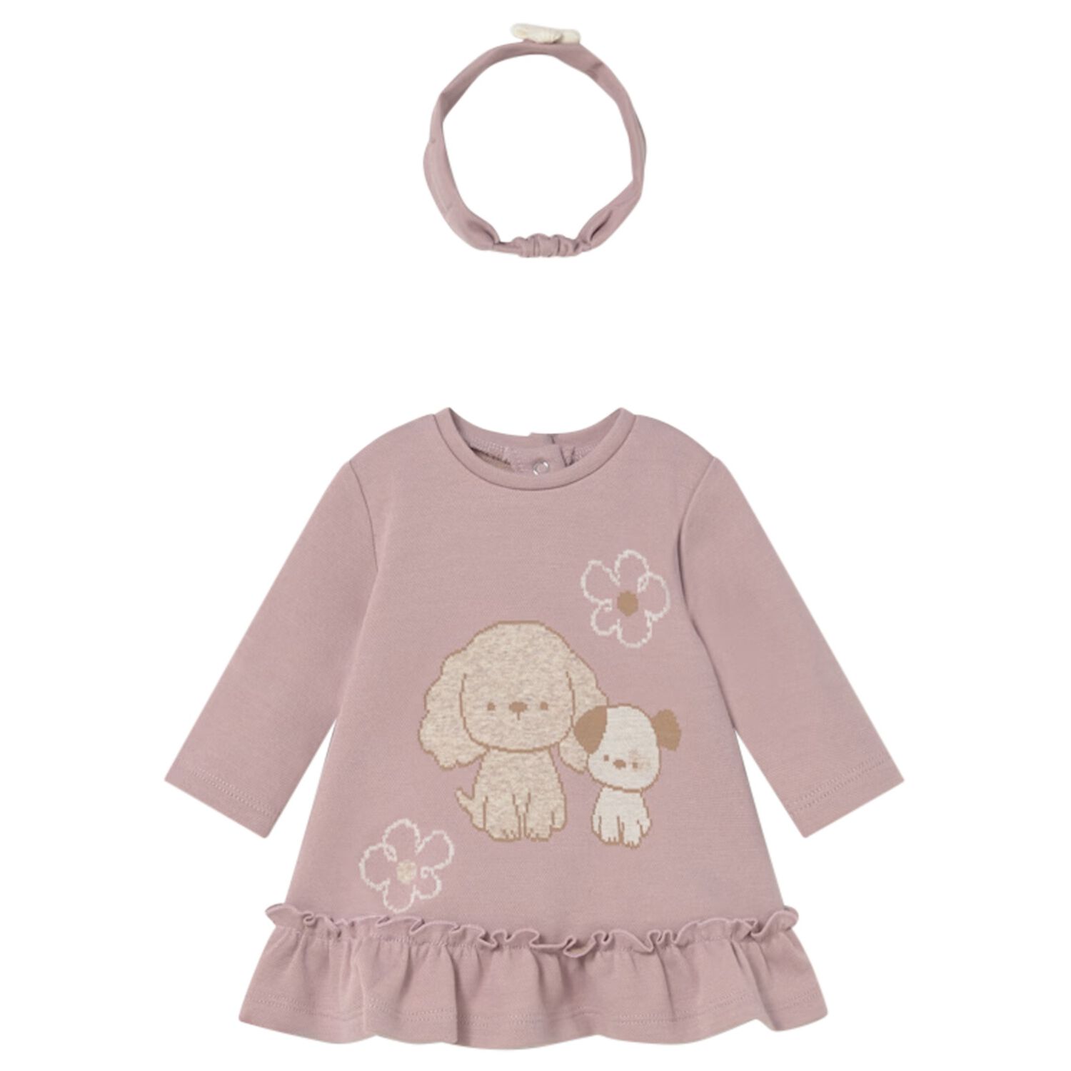 Baby Girls Pink Puppies Dress Set, 3, hi-res image number null