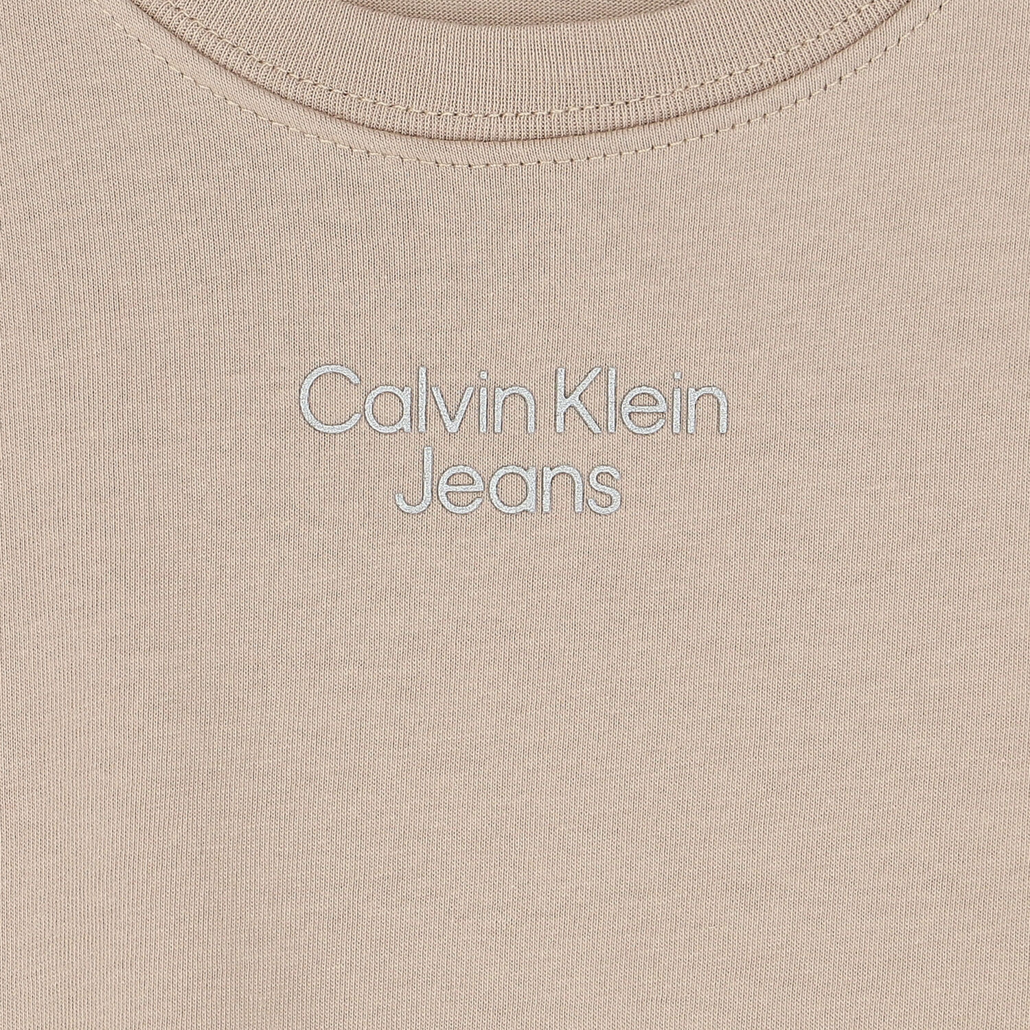 Girls Beige Logo Dress, 1, hi-res image number null