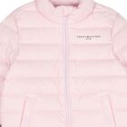 Girls Pink Logo Puffer Jacket, 2, hi-res