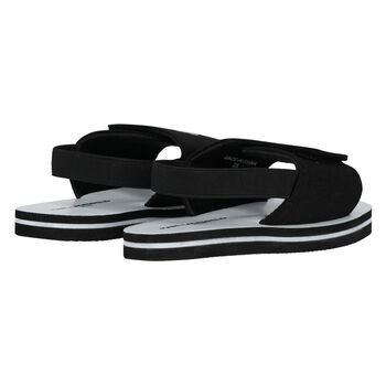 Boys Black & White Logo Ikonik Sandals