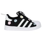 Girls Black & White Superstar 360 Trainers, 1, hi-res