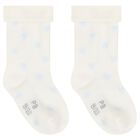 Baby Boys Ivory & Blue Socks ( 3-Pack ), 1, hi-res