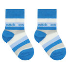 Boys Blue Logo Socks ( 2 Pack ), 1, hi-res