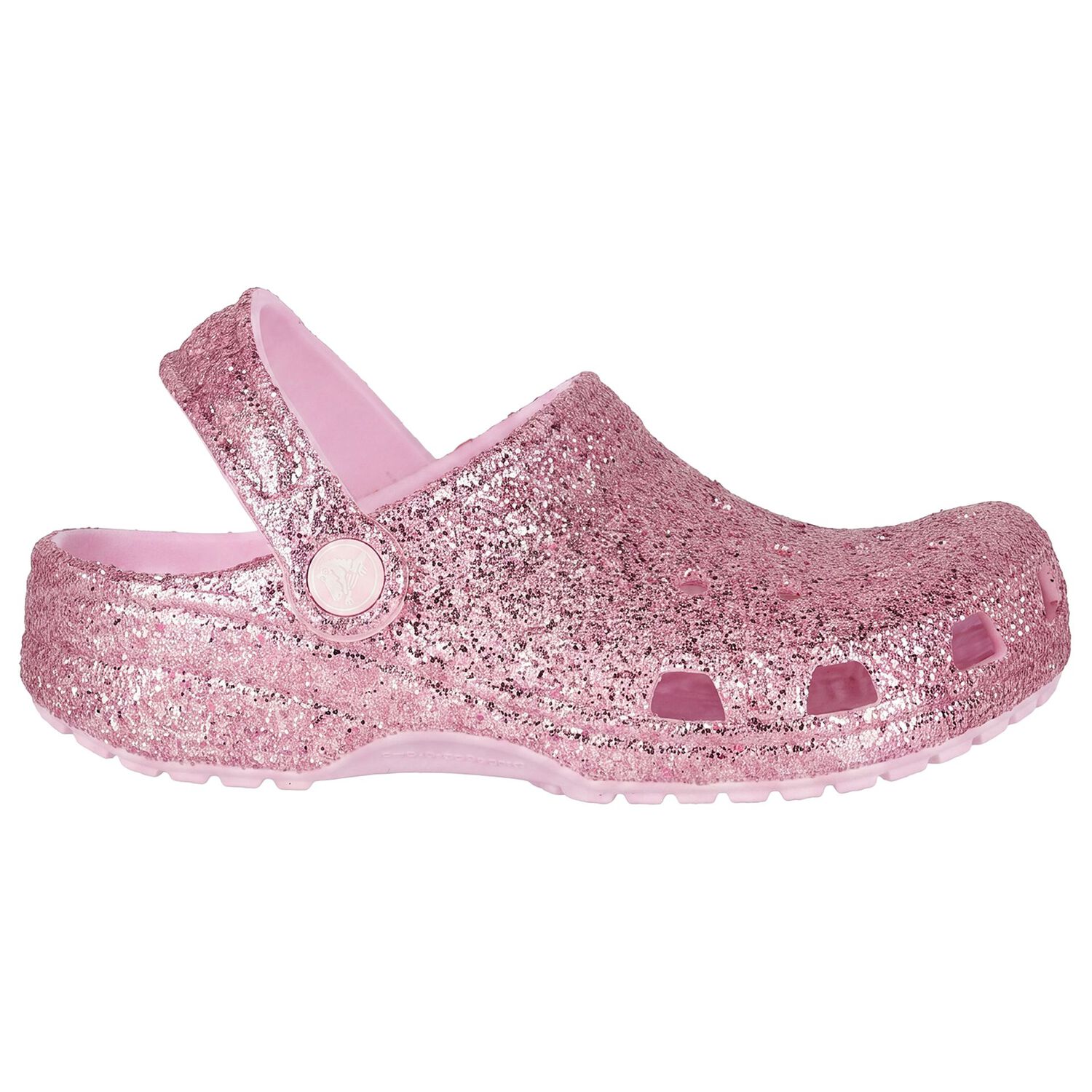 Girls Pink Glitter Classic Clogs Sandals , 1, hi-res
