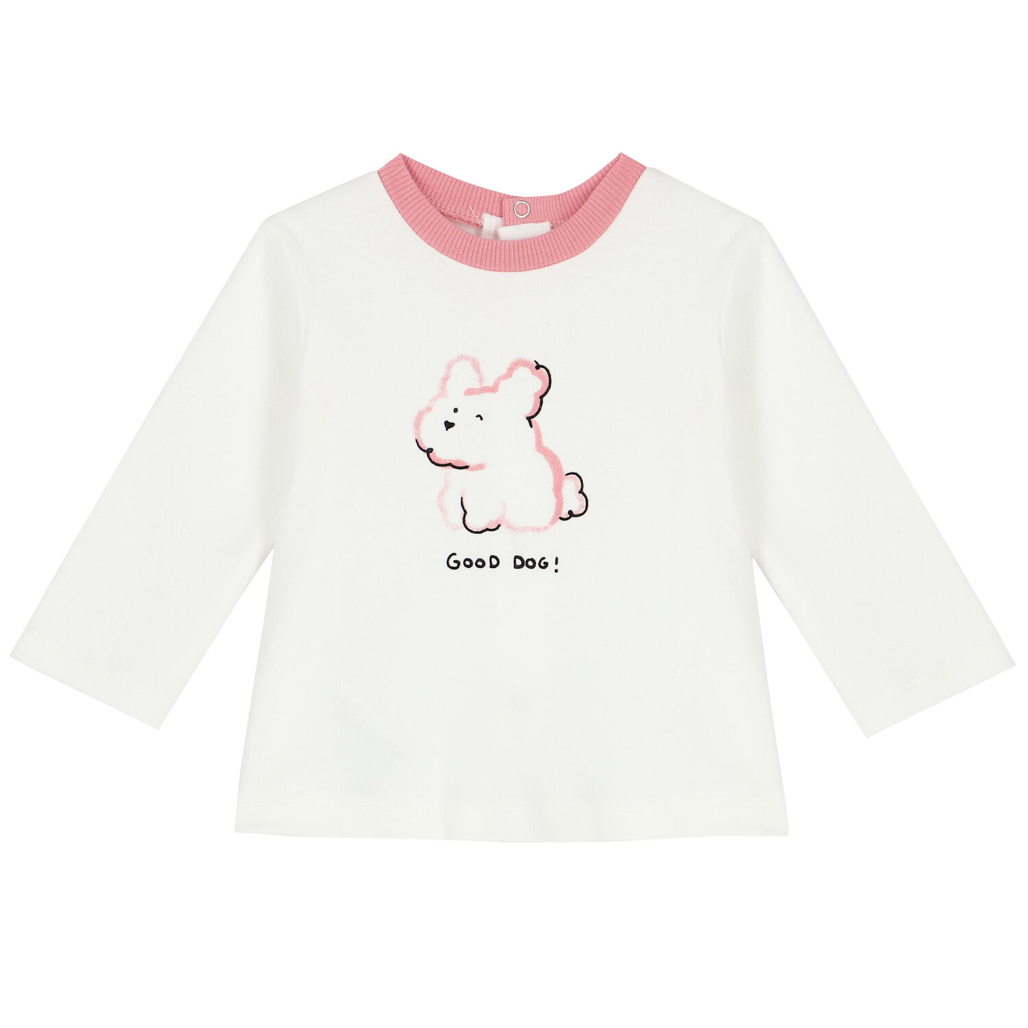 Baby Girls Pink & White 3 Piece Tracksuit, 1, hi-res image number null