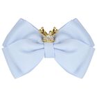 Girls Blue Bow Hairclip, 2, hi-res