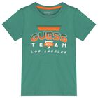 Boys Green Logo T-Shirt, 3, hi-res