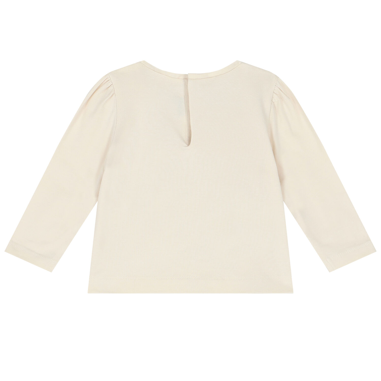 Younger Girls Ivory Graphic Long Sleeve Top, 1, hi-res image number null
