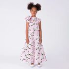 Girls Pink Floral Trousers Set, 1, hi-res