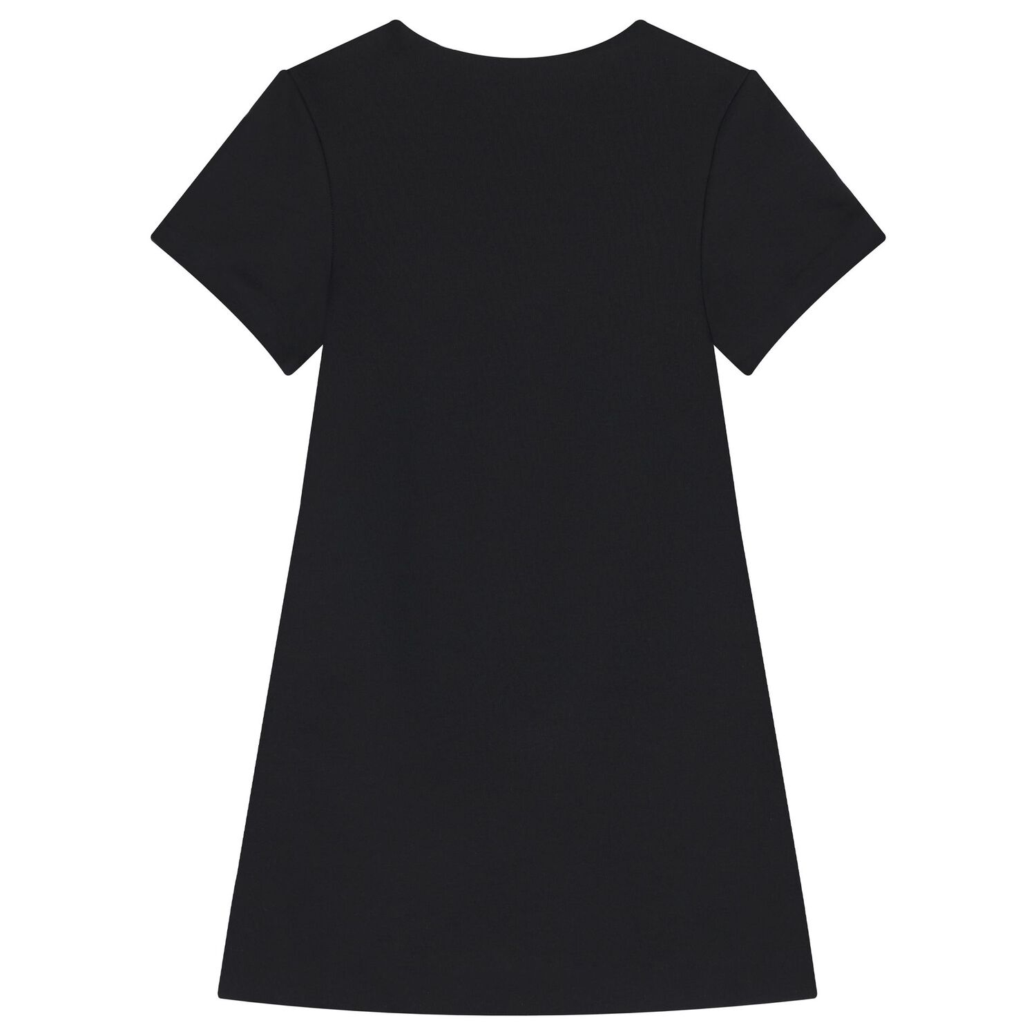 Girls Black Logo Dress, 1, hi-res