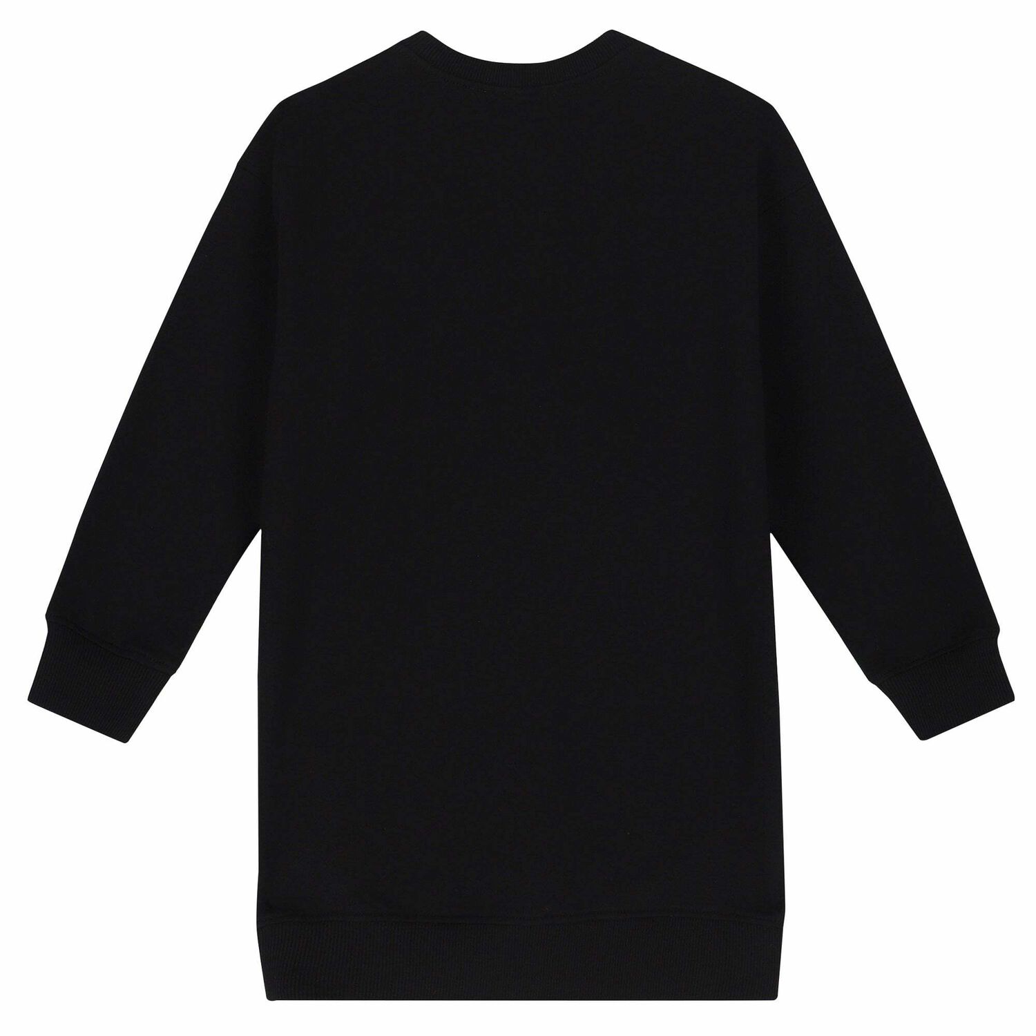 Girls Black Crystal Logo Dress, 2, hi-res