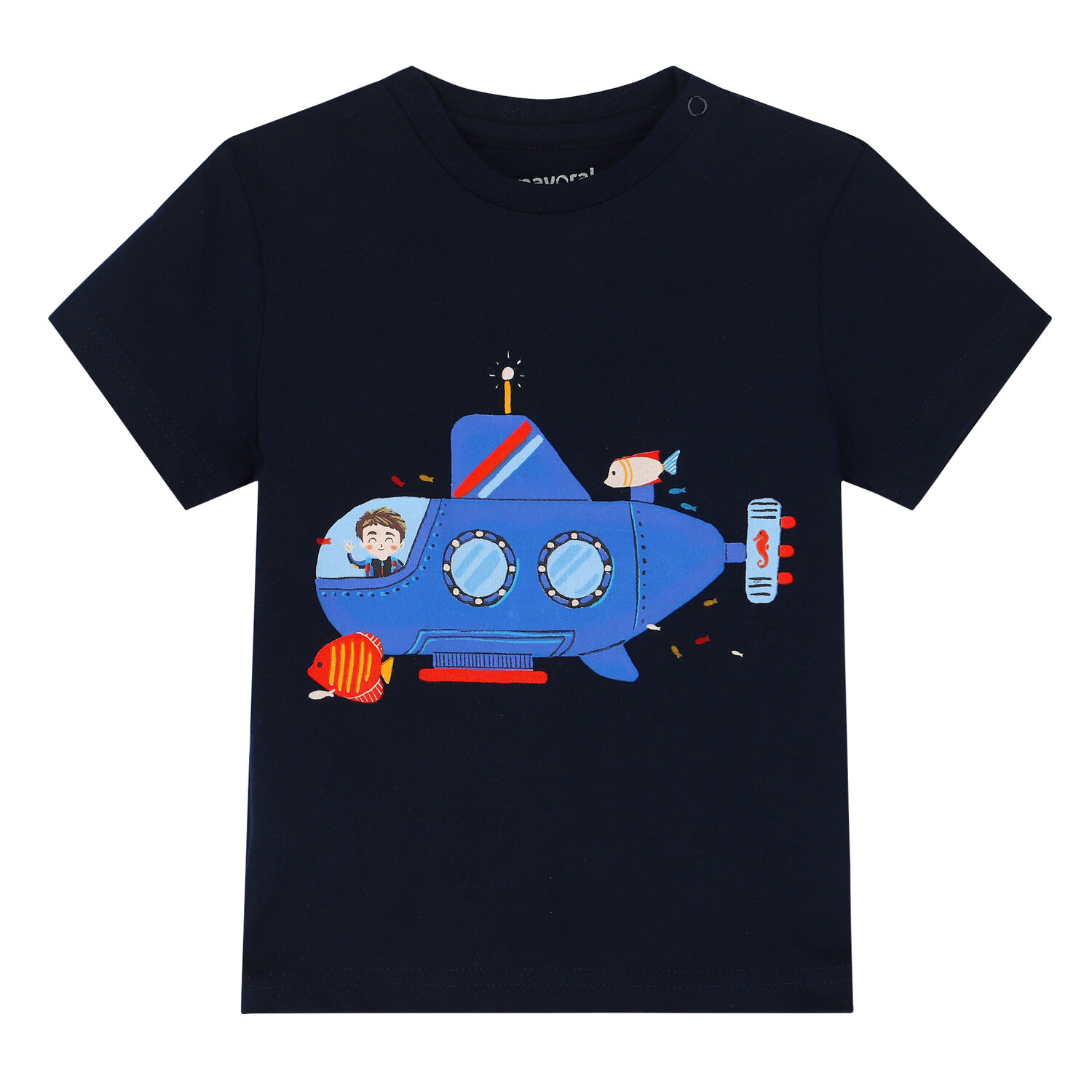 Younger Boys White, Navy & Red Shorts Set, 1, hi-res