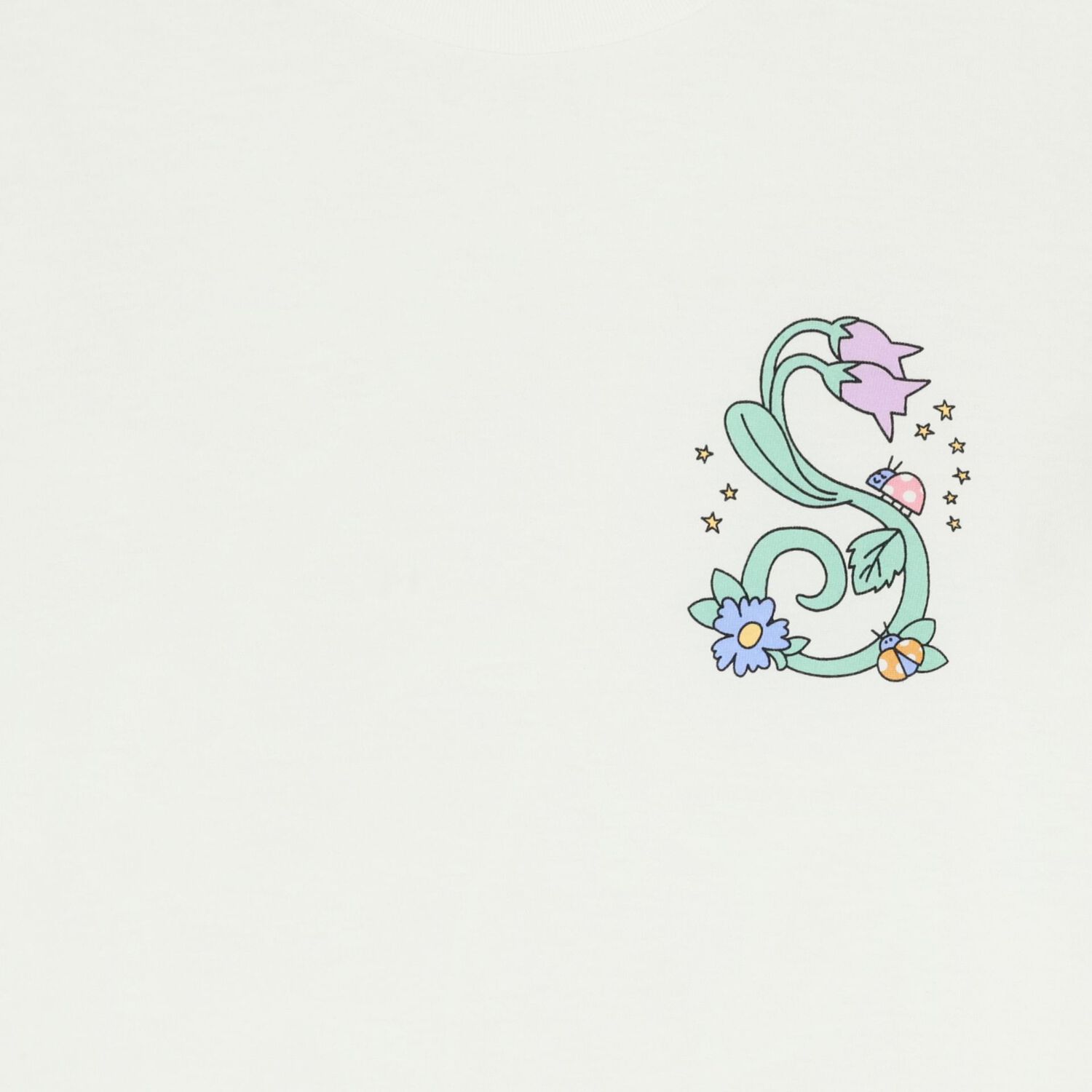 Girls Ivory Flower T-Shirt , 1, hi-res