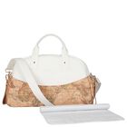 White & Beige Geo Map Baby Changing Bag , 1, hi-res