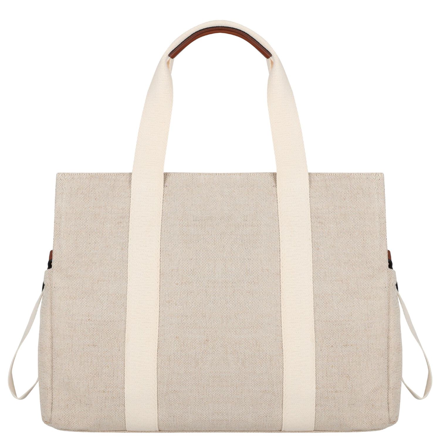 Beige Canvas Logo Changing Bag, 1, hi-res
