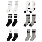 Boys White, Black & Grey Logo Socks ( 6-Pack ) , 1, hi-res