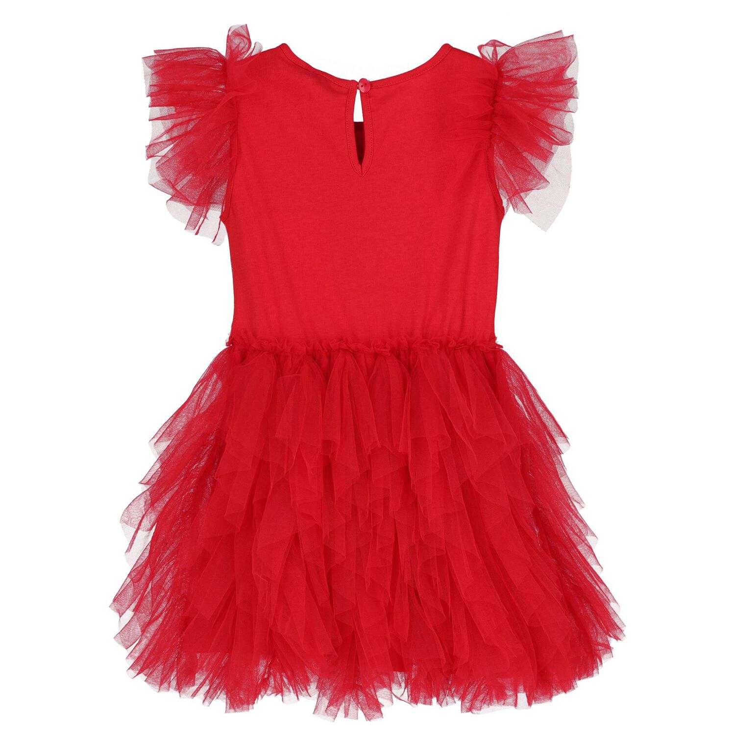 Baby Girls Red Embellished Tutu Dress Set, 1, hi-res