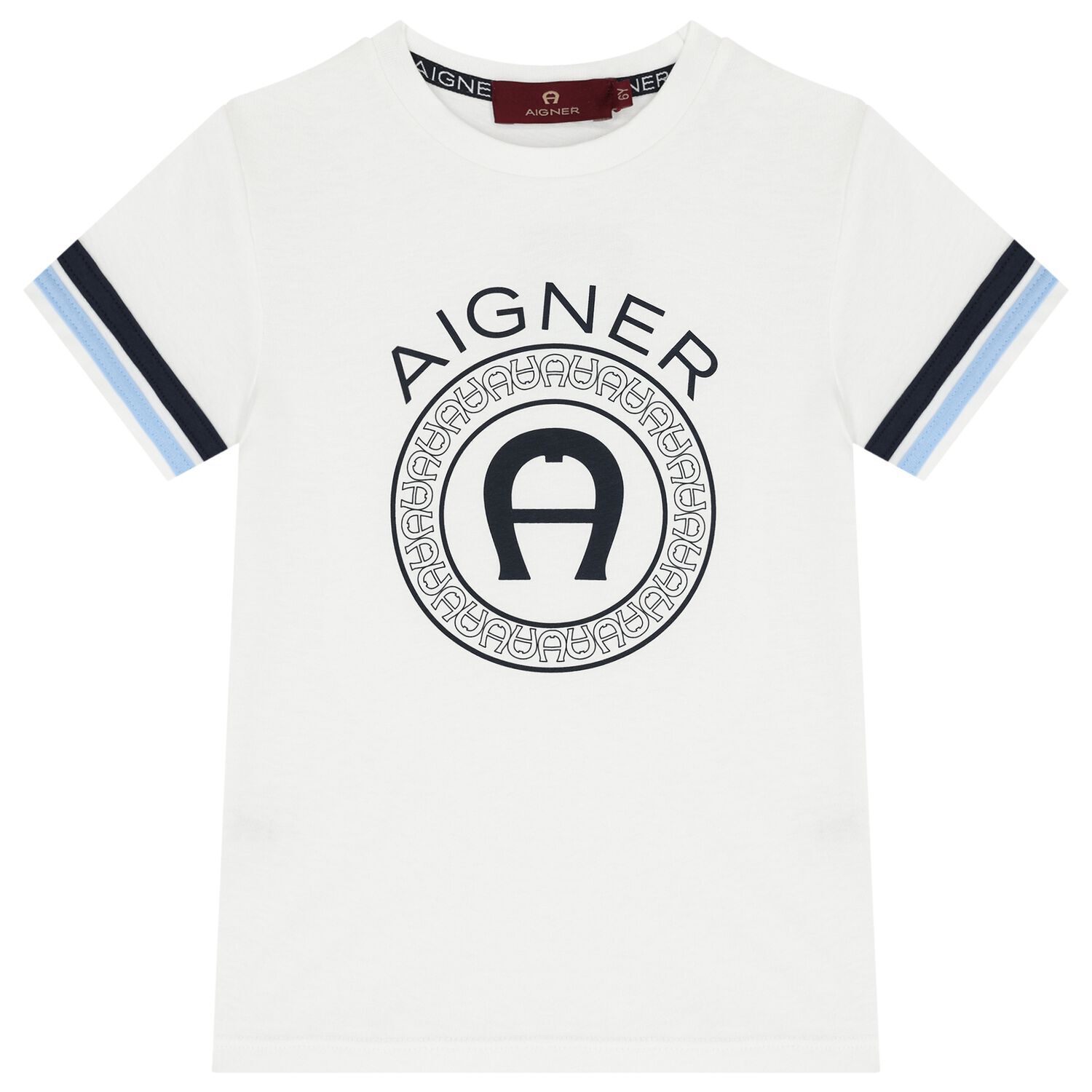 Boys White Logo T-Shirt, 1, hi-res image number null