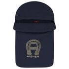 Baby Boys Navy Blue & Gold Logo Nest, 3, hi-res