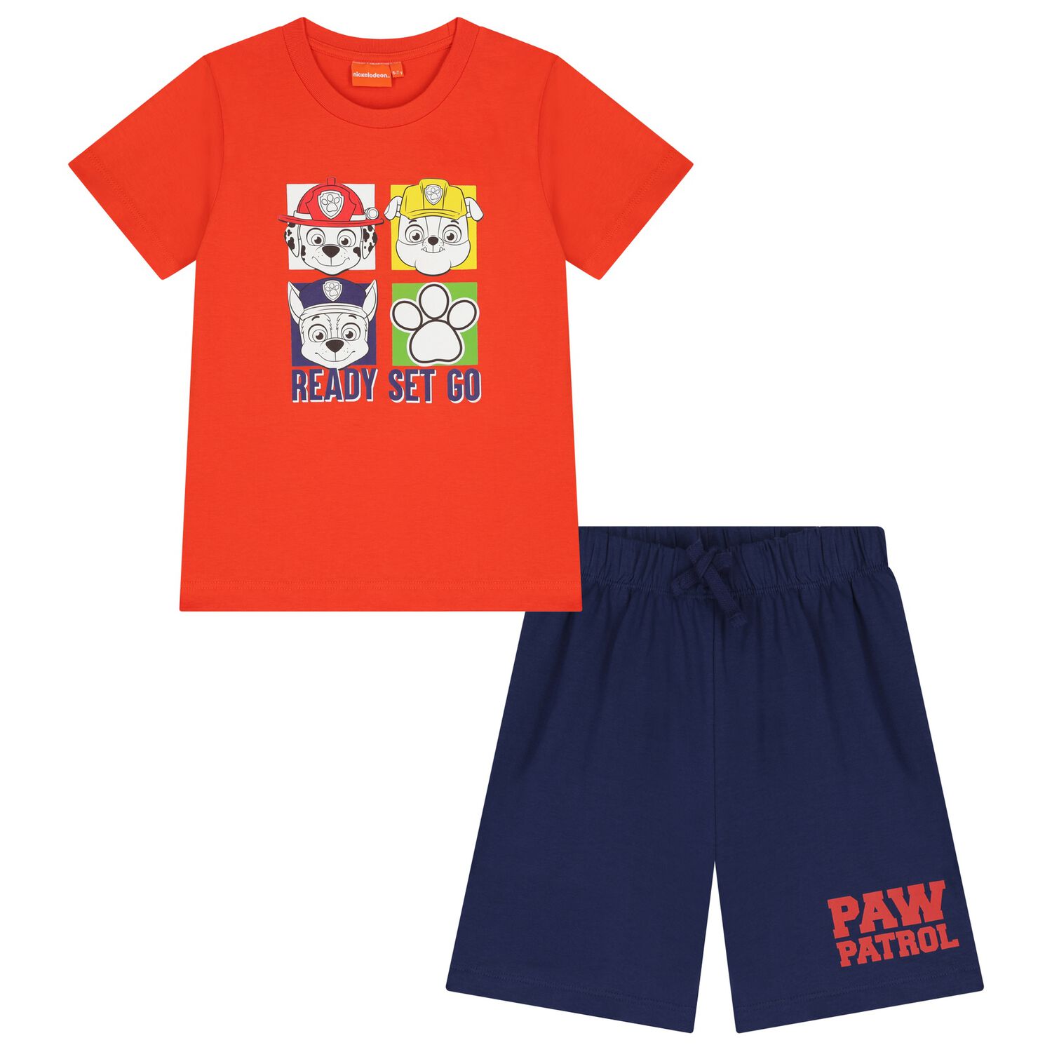 Boys Red & Blue Paw Patrol Shorts Set, 1, hi-res