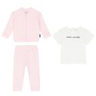 Younger Girls Pink Logo Tracksuit Set, 1, hi-res