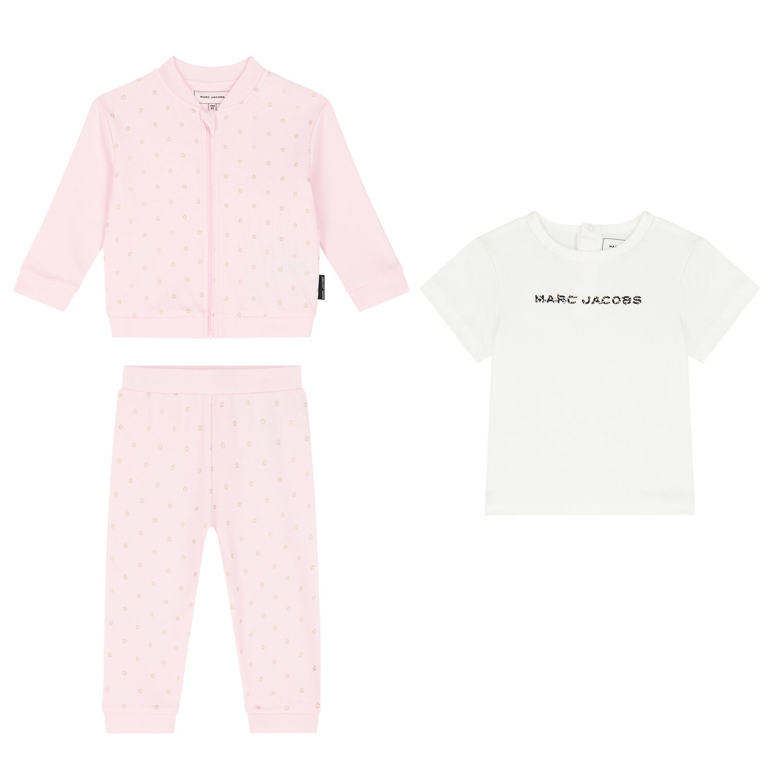 Younger Girls Pink Logo Tracksuit Set, 1, hi-res