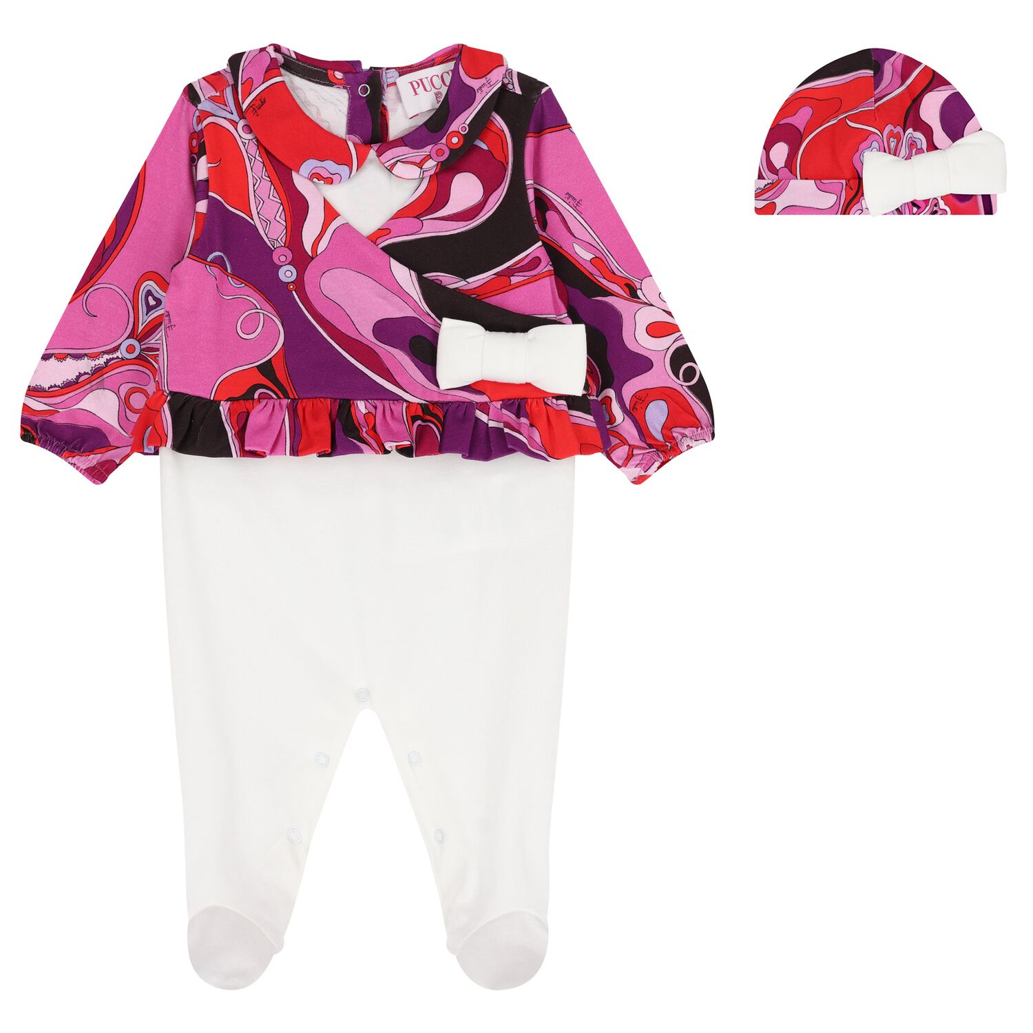 Baby Girls Multi-Coloured Orchidee Babygrow Set, 1, hi-res