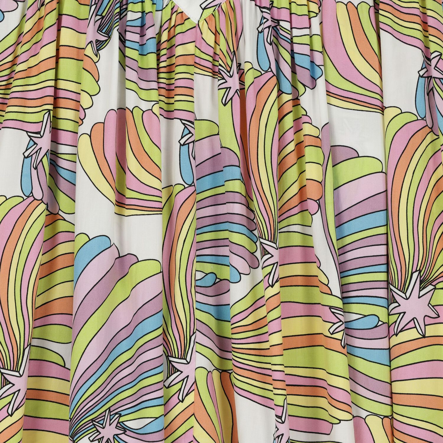 Girls Multi-Colored Shooting Stars Skirt, 1, hi-res