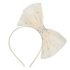 Girls Ivory Tulle Headband, 2, hi-res