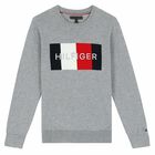 Boys Grey Logo Jumper, 1, hi-res