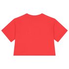 Girls Red Logo T-Shirt, 3, hi-res