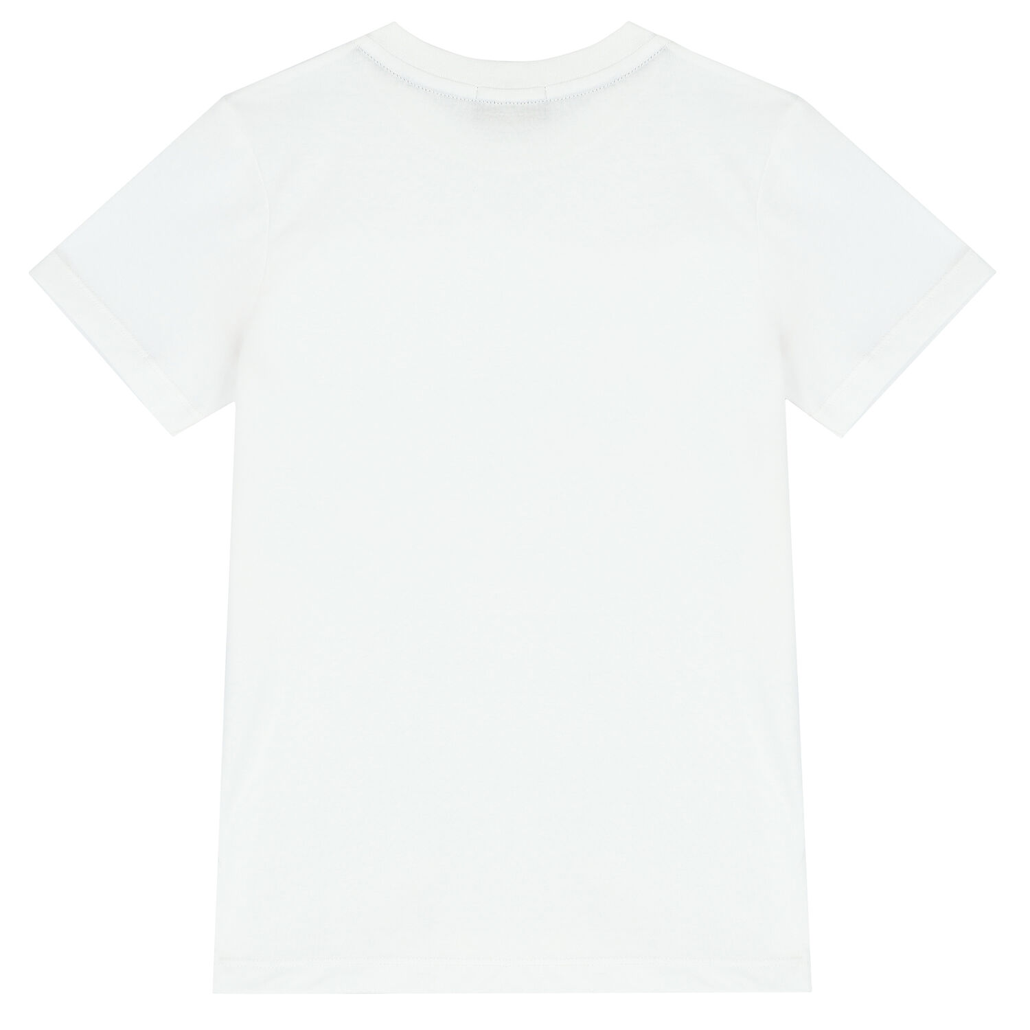 Boys White & Orange Cotton Logo T-Shirt, 2, hi-res