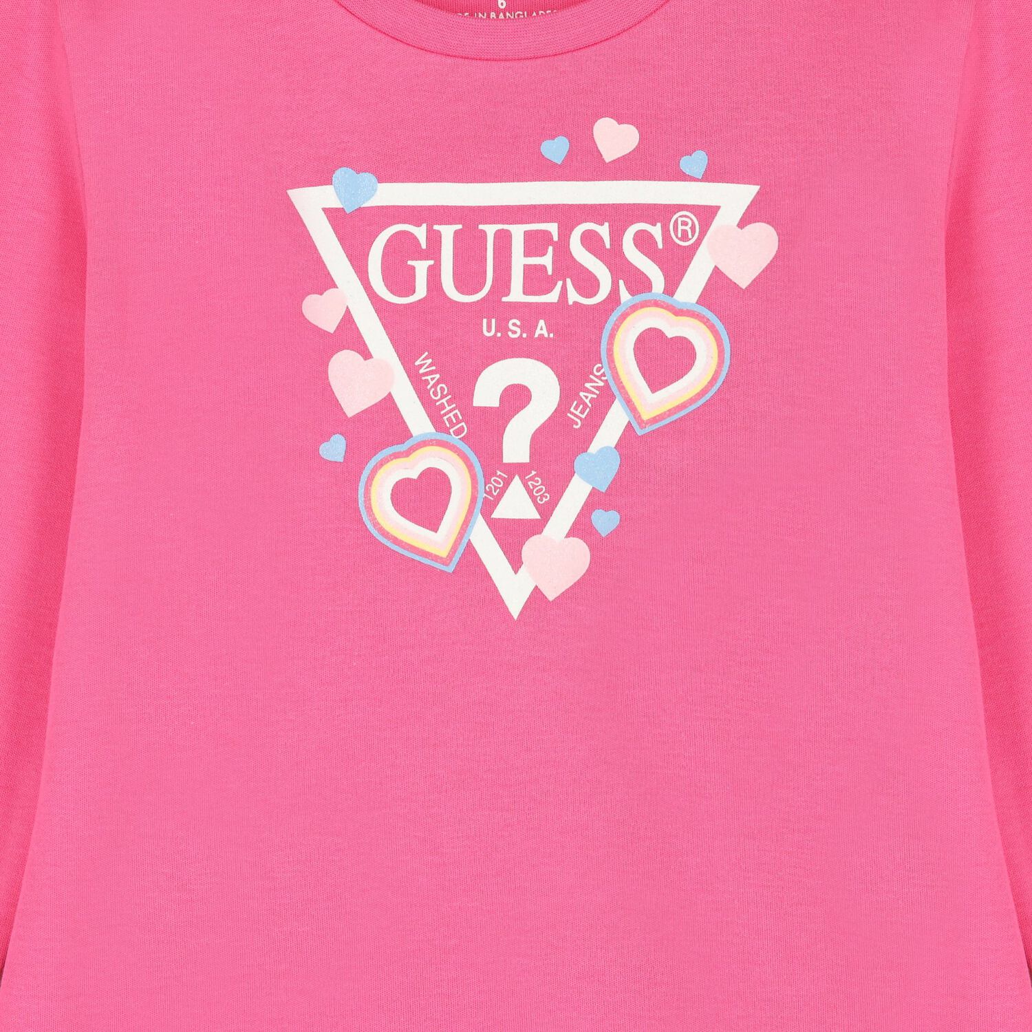 Girls Pink Logo Dress, 3, hi-res