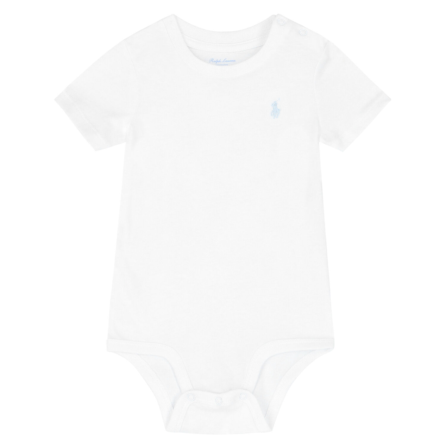 Baby Boys White Logo Bodysuit, 1, hi-res