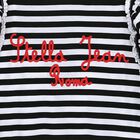Girls Black Striped Top, 1, hi-res