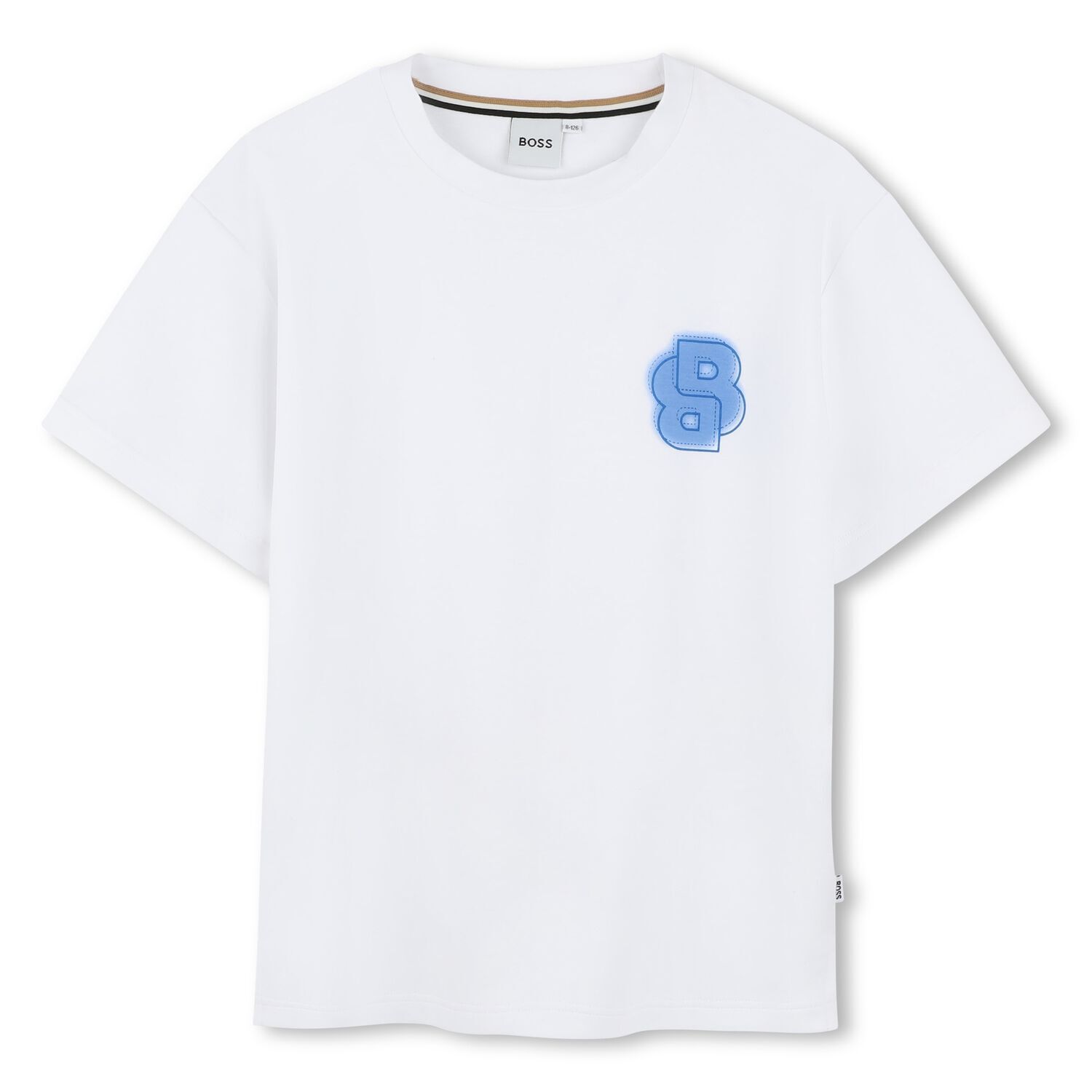 Boys White Logo T-Shirt, 1, hi-res image number null