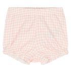 Baby Girls Pink Logo Gingham Shorts Set, 1, hi-res