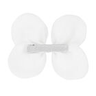 Girls White Bow Hair Clip, 1, hi-res