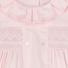 Baby Girls Pink Smocked Dress, 1, hi-res