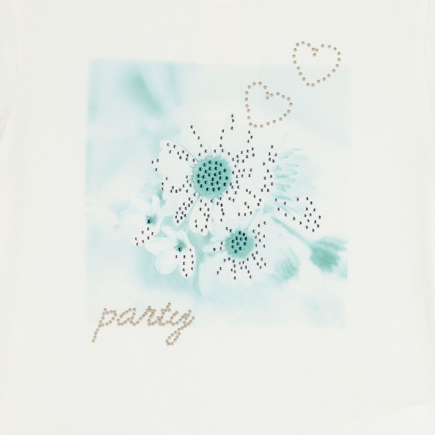 Girls Ivory & Turquoise Blue Tulle Skirt Set, 1, hi-res