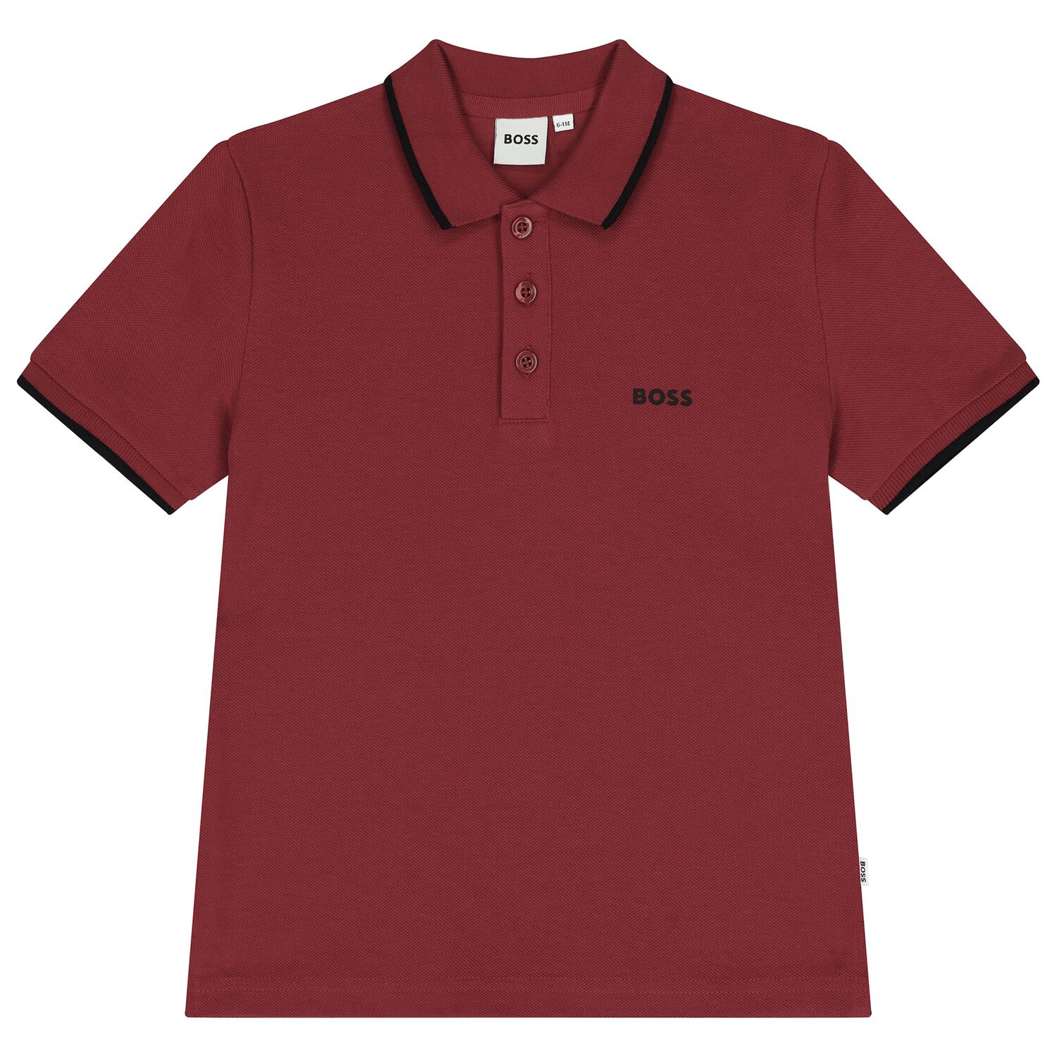 Boys Red Logo Polo Shirt, 2, hi-res